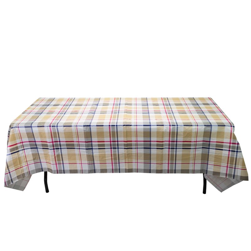 Rectangle Vinyl Flannel Backed Tablecloths Heavy Duty Waterproof Table Cover gallery