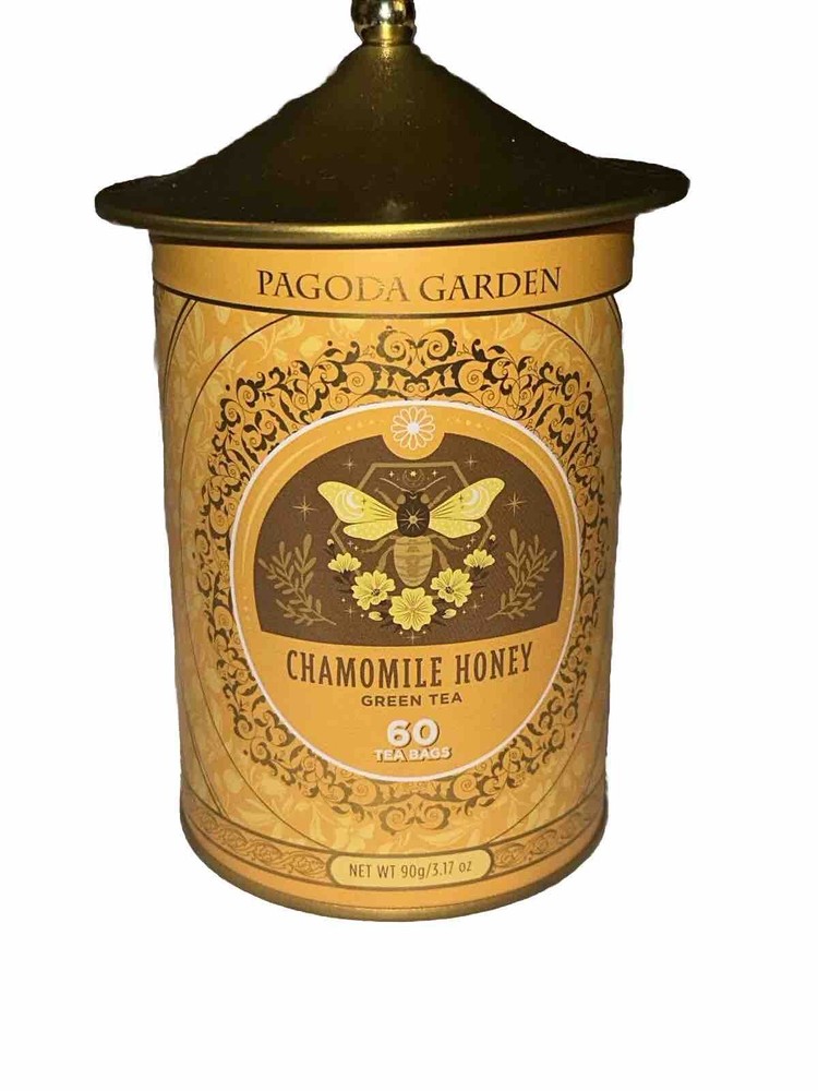 Pagoda Garden Caffeinated CHAMOMILE HONEY GREEN TEA 60 Bags BB 09/2026
