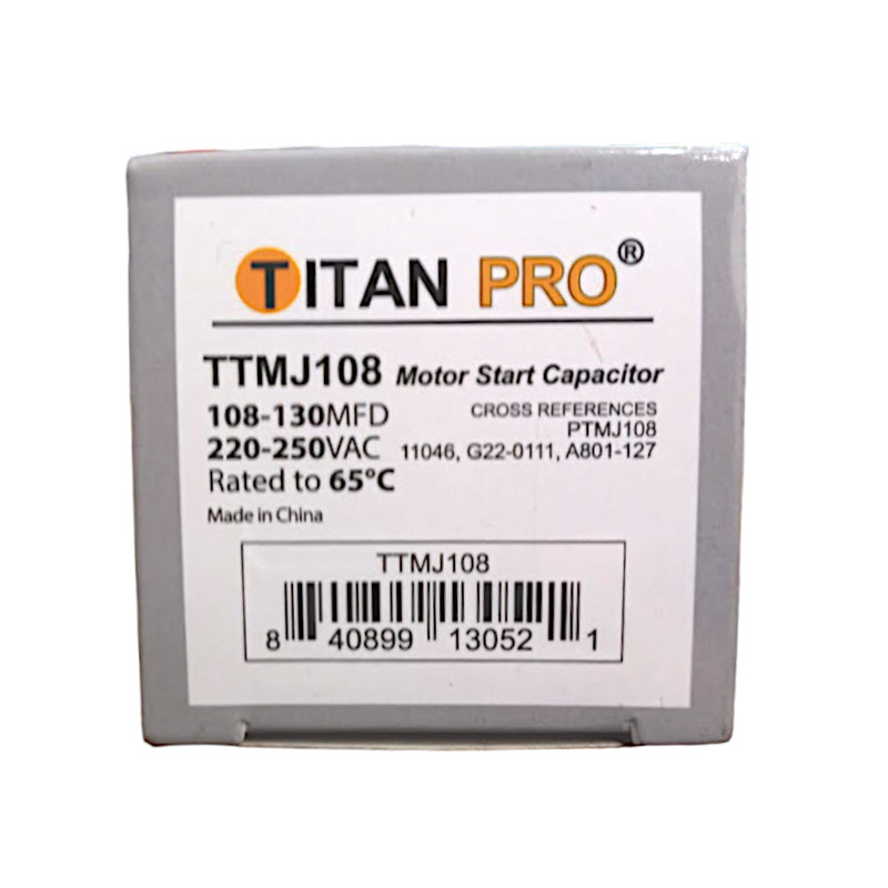 Packard PTMJ105 Motor Start Capacitor. 105-126 MFD UF / 220-250 VAC gallery