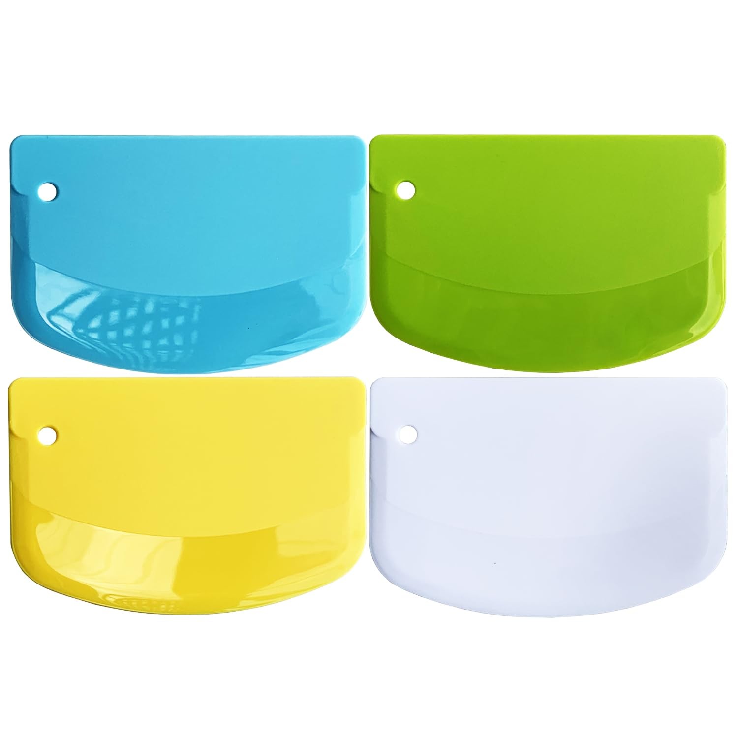 Hard Bench Scraper Dough Scraper for Baking, 4 PCs BPA Free PP Plastic Flexible gallery