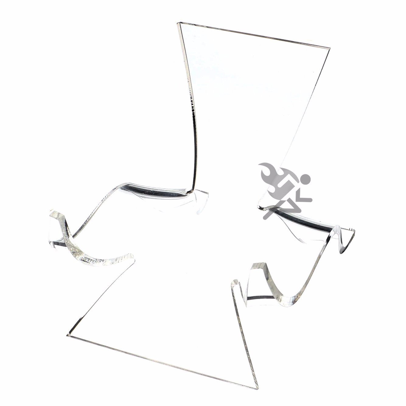 5-1/8" Clear Acrylic High Back Cradle Display Stand Easel w/ Deep Shelf Qty: 1 gallery