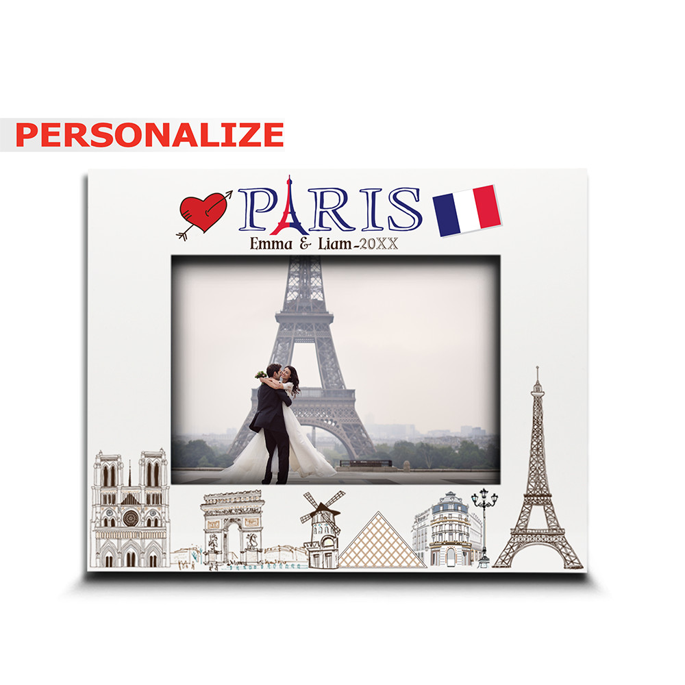 PERSONALIZE-Paris Picture frame-Wedding, Honeymoon, Vacation in Paris gallery