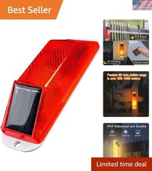 Solar Strobe Warning Light Sensitive LED Warning Lamp Super Bright Waterproo…
