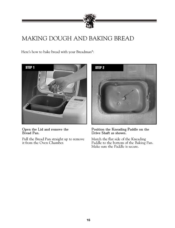 Instruction Operator Maintenance Manual Fits Breadman TR845 & Recipes gallery