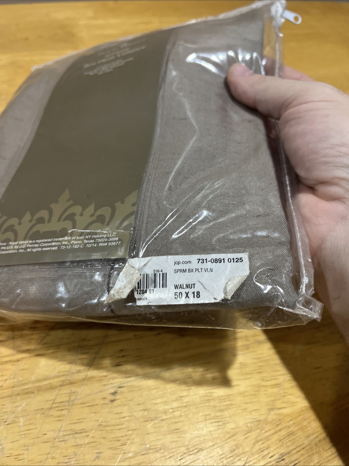 Royal Velvet Walnut Brown Supreme Box Pleat Valance 50x18" JCPenney gallery