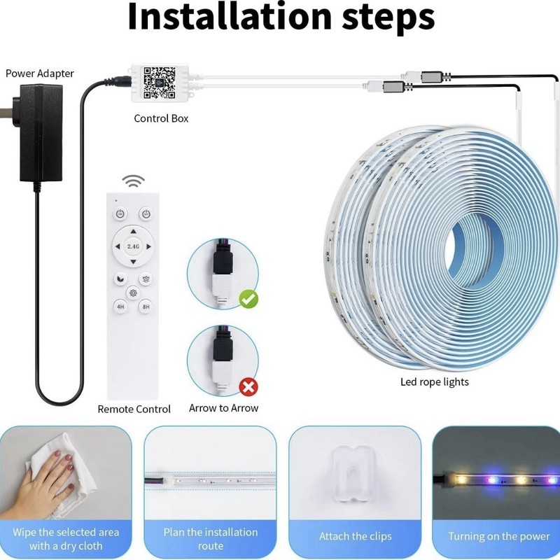 LED Grow Light Strips, 100FT APP Control IP67 Waterproof, 24W Full Spectrum gallery