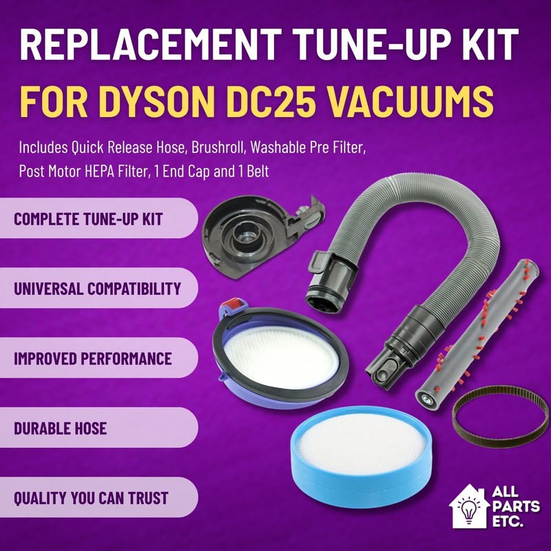 Replacement TuneUp Kit for Dyson DC25 Vacuums Brushroll, Filters & More - 6 Pack gallery