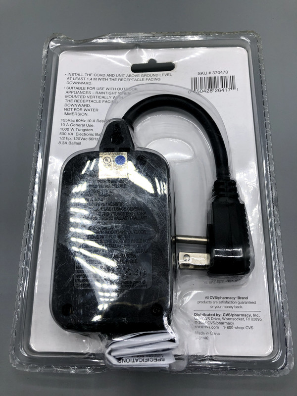 Merry Brite Outdoor Mechanical Timer, 2-8 hours or Dusk-Dawn, Single Outlet *New gallery