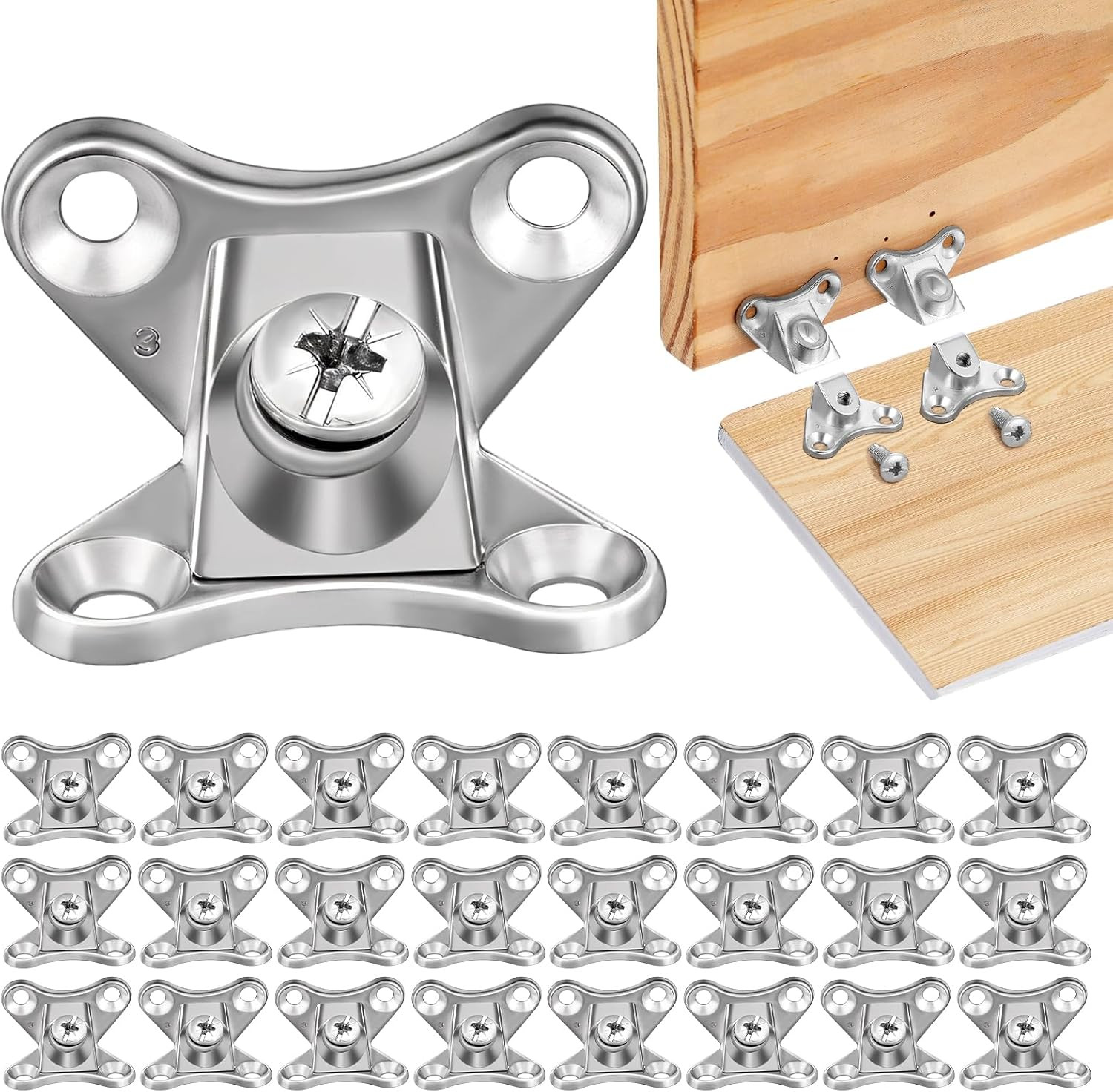 24 Pcs L Bracket Detachable Corner Brace, Removable Heavy Duty Butterfly Corner gallery