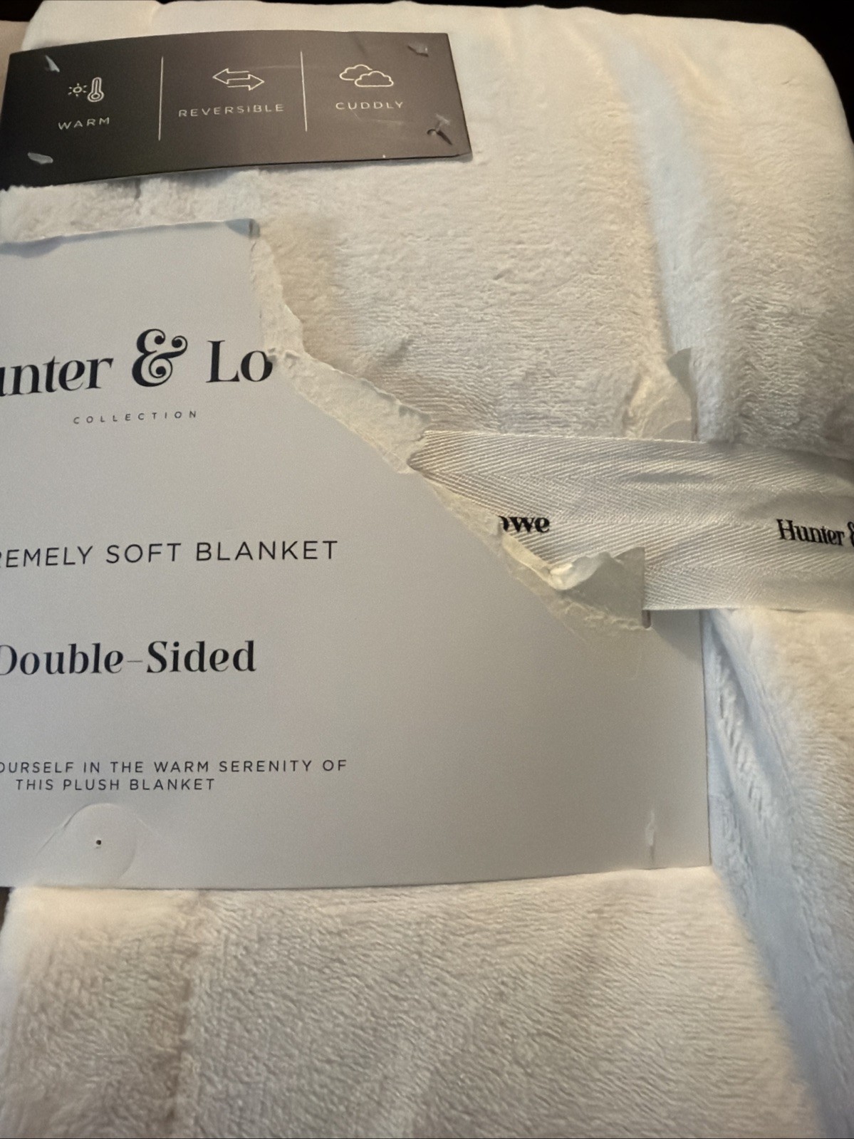 Hunter & Lowe Cream / Taupe Supremely Soft Reversible Queen Blanket gallery
