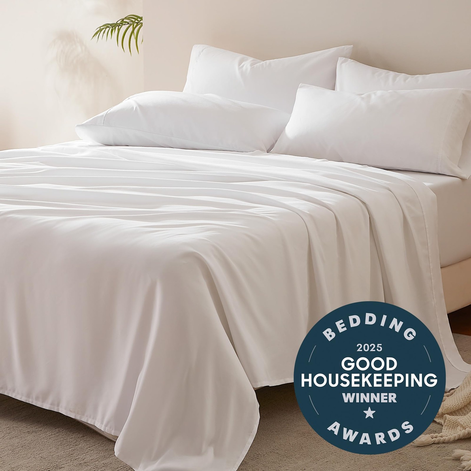SLEEP ZONE Nanotex® Super Soft Cooling Full Size Bed Sheets Set 4 Piece - Easy C gallery