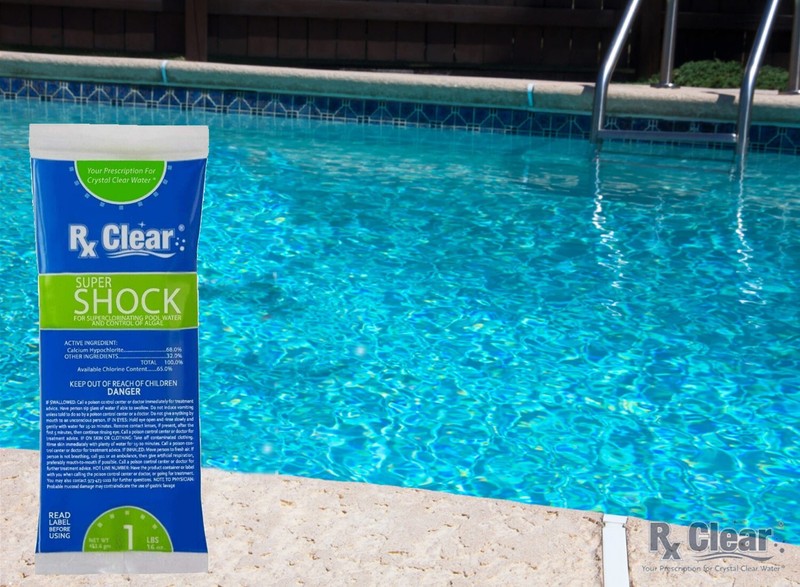 Rx Clear 68% Calcium Hypochlorite Super Shock Synergy Sanitizer - 12 x 1 lb Bags gallery