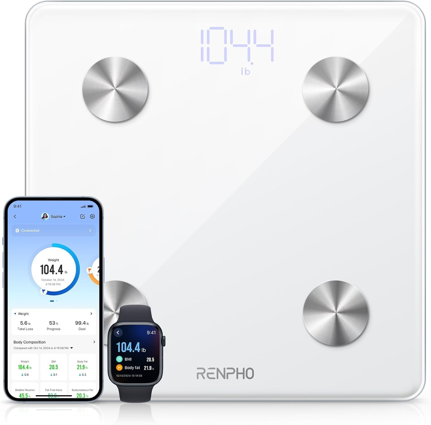 RENPHO Digital Body Weight Scale Bathroom Bluetooth Body Fat Scale Smart Gift gallery