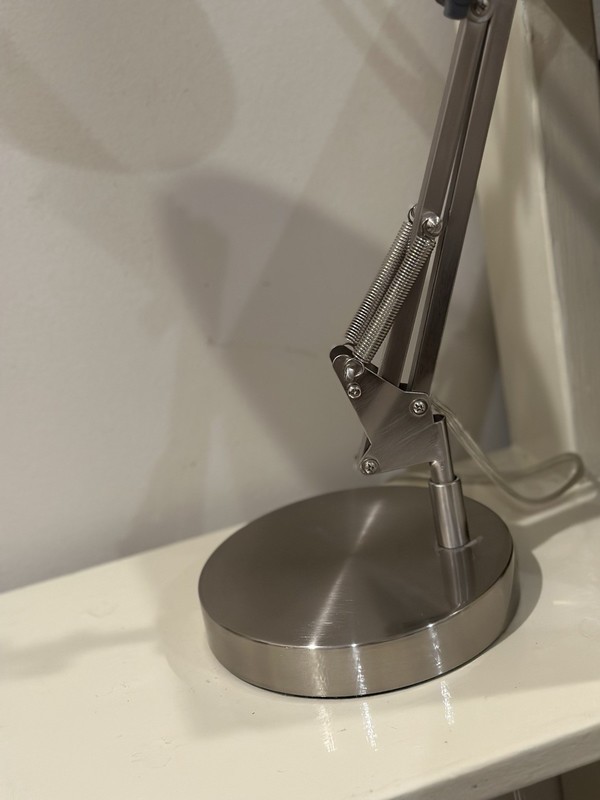 Pixair Lamp 26” Adjustable Matte Silver Desk Lamp with Metal Shade gallery