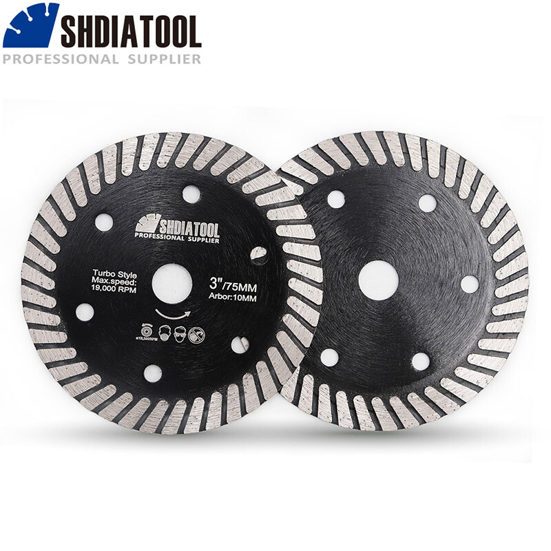 2pcs 3in Circular Diamond Saw Blade for Ceramic Tile Turbo Cutting Disc Wheel gallery