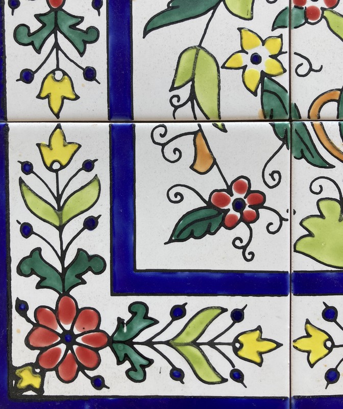 18" x 24" Ceramic Tile Mural Backsplash Art Wall Panel Hand Painted Vase Flowers gallery