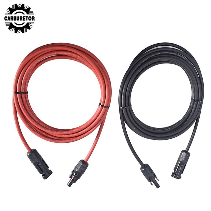 Black And Red Solar Panel Extension Cable Wire Connector 12AWG 1 Pair 10FT gallery