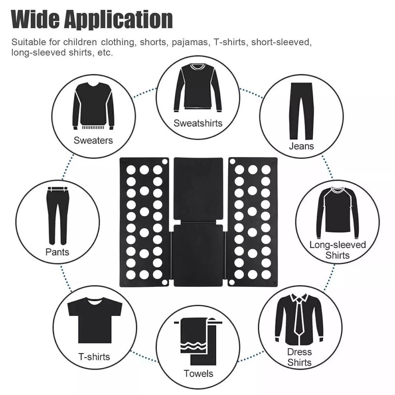 Clothes Folder Folding Board Laundry Organizer Tshirt Fast Fold Flip For Kids US gallery