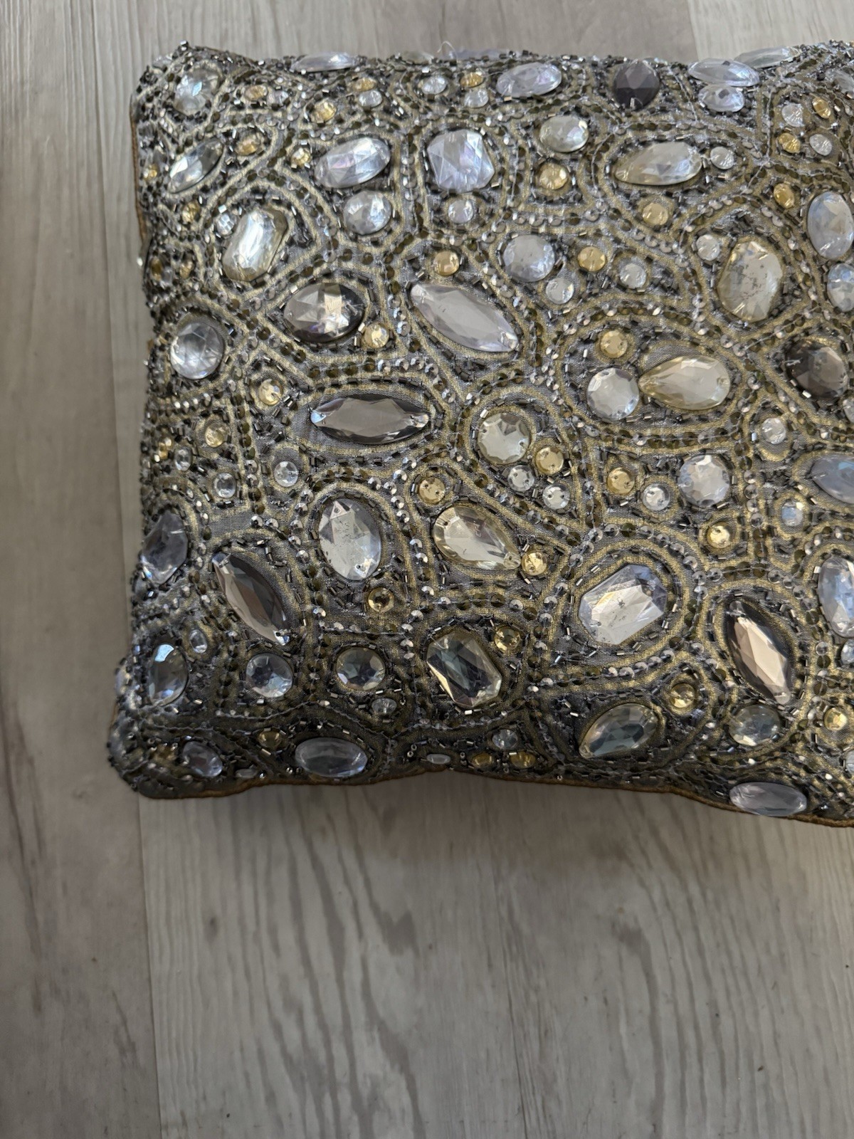 Andean Gold and Silver Bling Accent Pillow Beautiful Eye Catching Decorate Pillo gallery