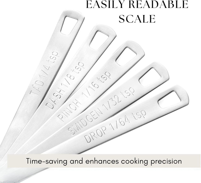 2 Pack Teaspoon Measuring Spoons, 1/4 Tsp, 1/8 Tsp, 1/16 Tsp, 1/32 Tsp, 1/64 Tsp gallery