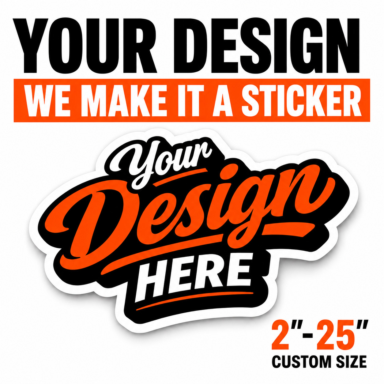 Custom Logo Stickers Vinyl Die Cut Decals Waterproof UV Resistant 2"-25" gallery