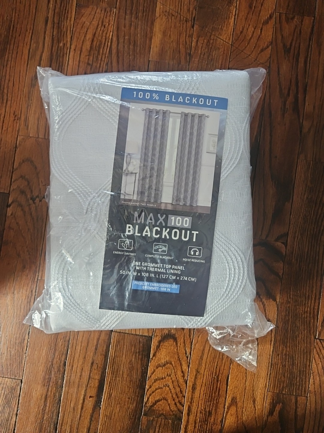 Max 100 Blackout Grommet Top Panel with Thermal Lining Campbell 50in W x 108in L gallery