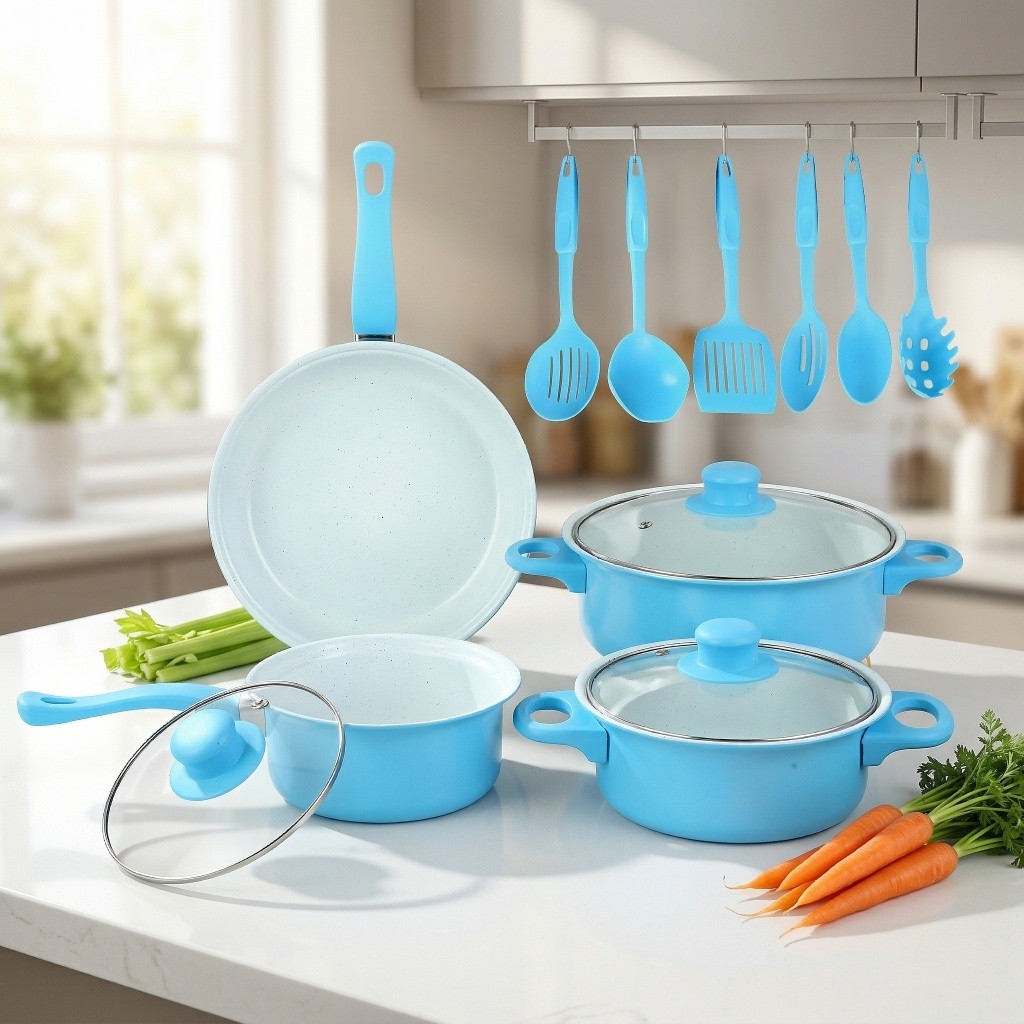 13Pcs Pots and Pans Set Nonstick Cookware Sets Non Stick Induction Cooking Set gallery
