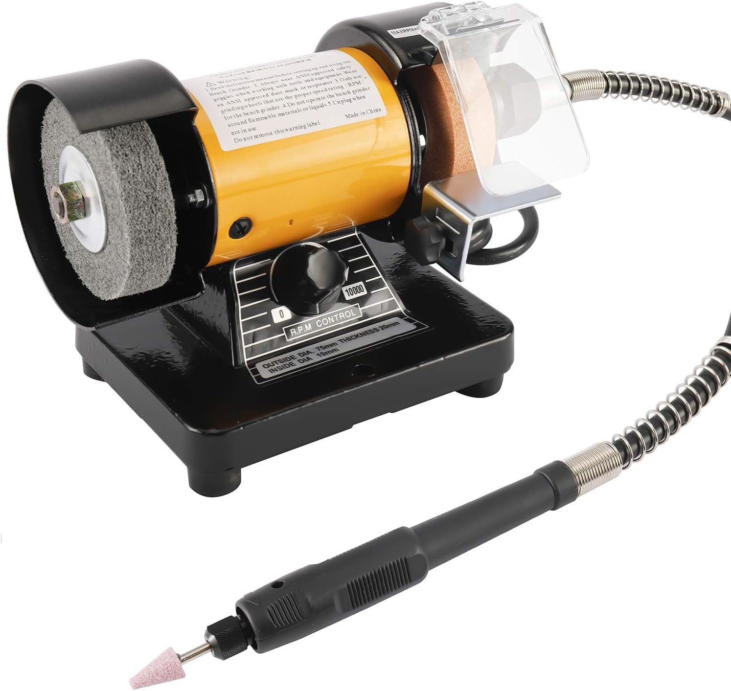 TruePower 3" Multipurpose Mini Bench Grinder Die Grinder w/ Flexible Shaft, ETL gallery