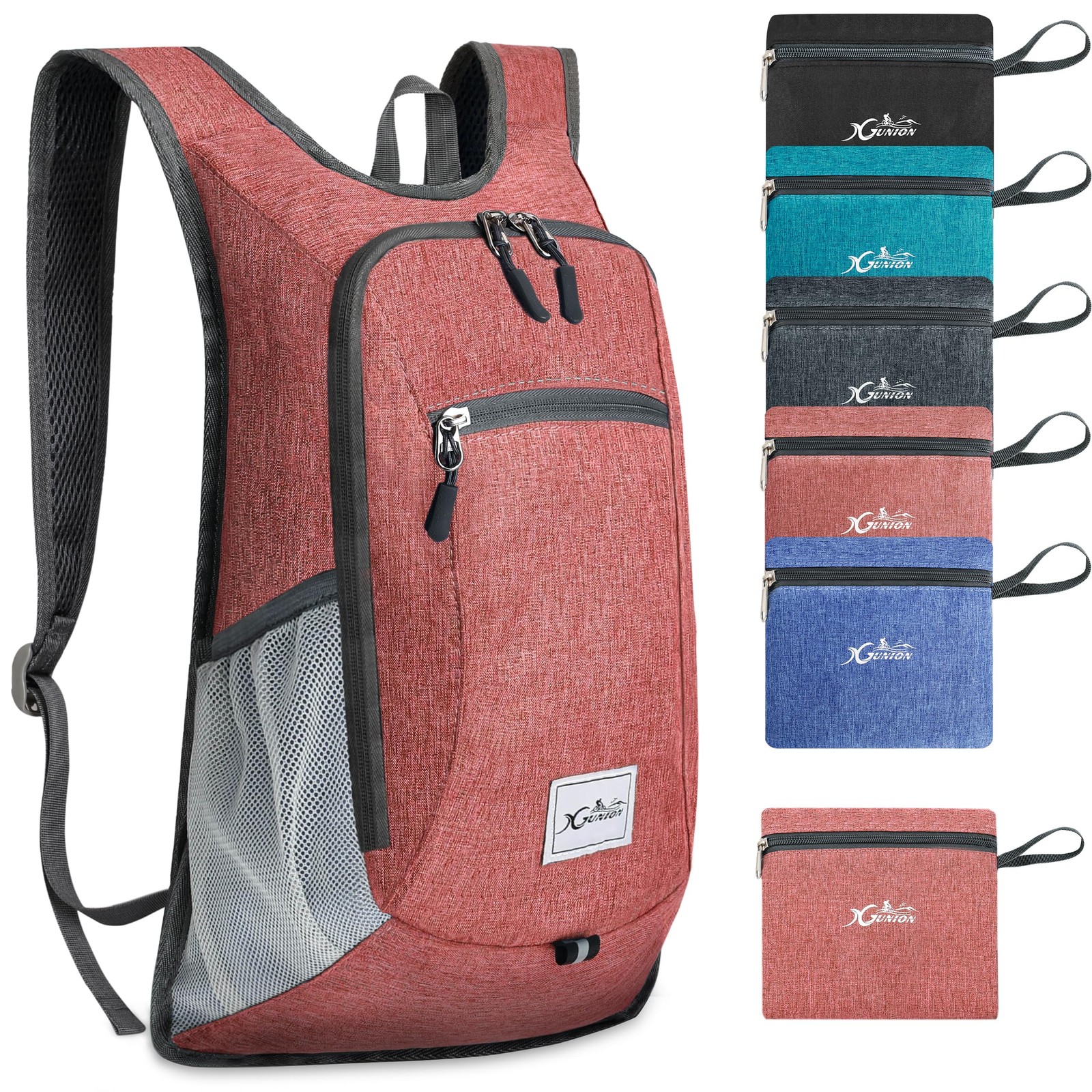 Hiking Backpack 10L Small Travel Lightweight Daypack Foldable Packable Red