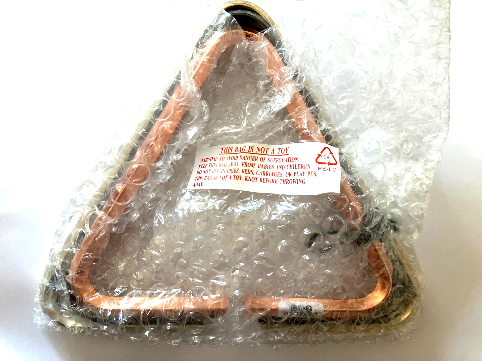 CB2 (Crate & Barrel) Modern Metal Triangle Trivets Gold, Copper, Black gallery