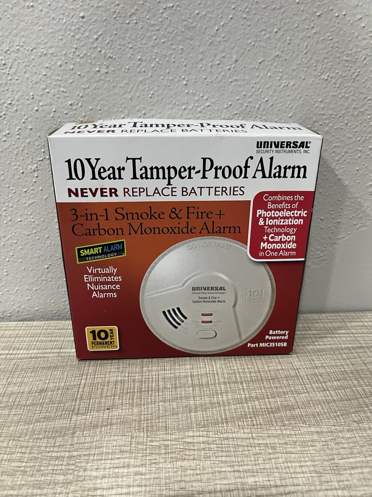 Universal 10 Year Tamper Proof 3 in 1 Smoke Fire & Carbon Monoxide MIC3510SB gallery