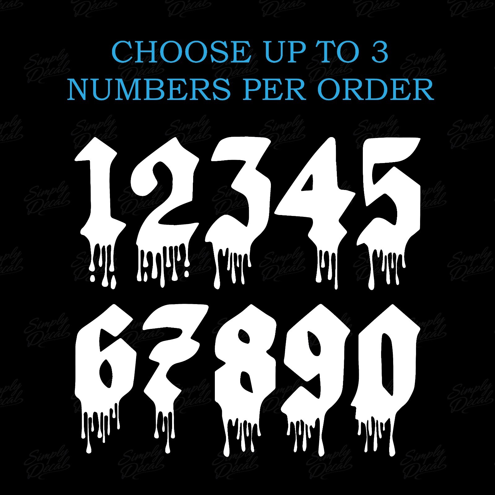 Paint Dripping Moto Decals - Stand Out on the Track⚡Custom RC Numbers BMX Plate⚡ gallery