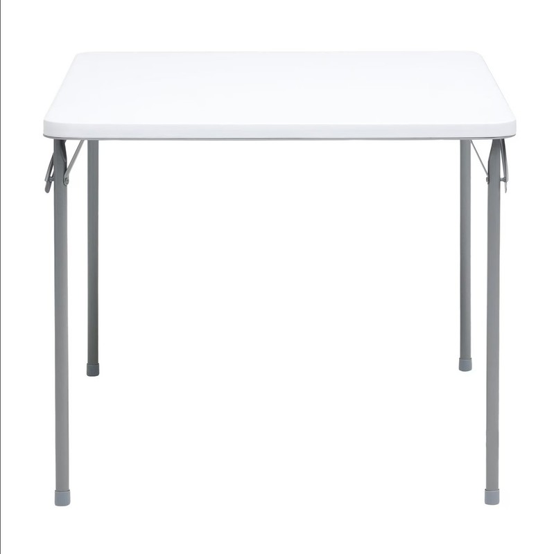 Mainstays 34" Fixed Table Top Folding Legs Card Table, White gallery