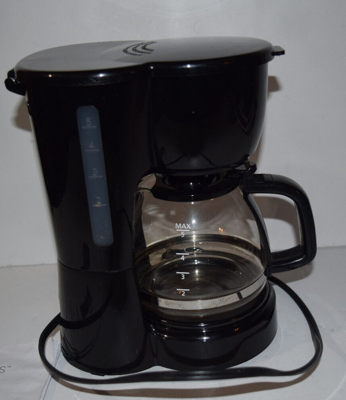 5 Cup Auto keep Warm Function Coffee Maker With Removable Filter Basket, Black gallery