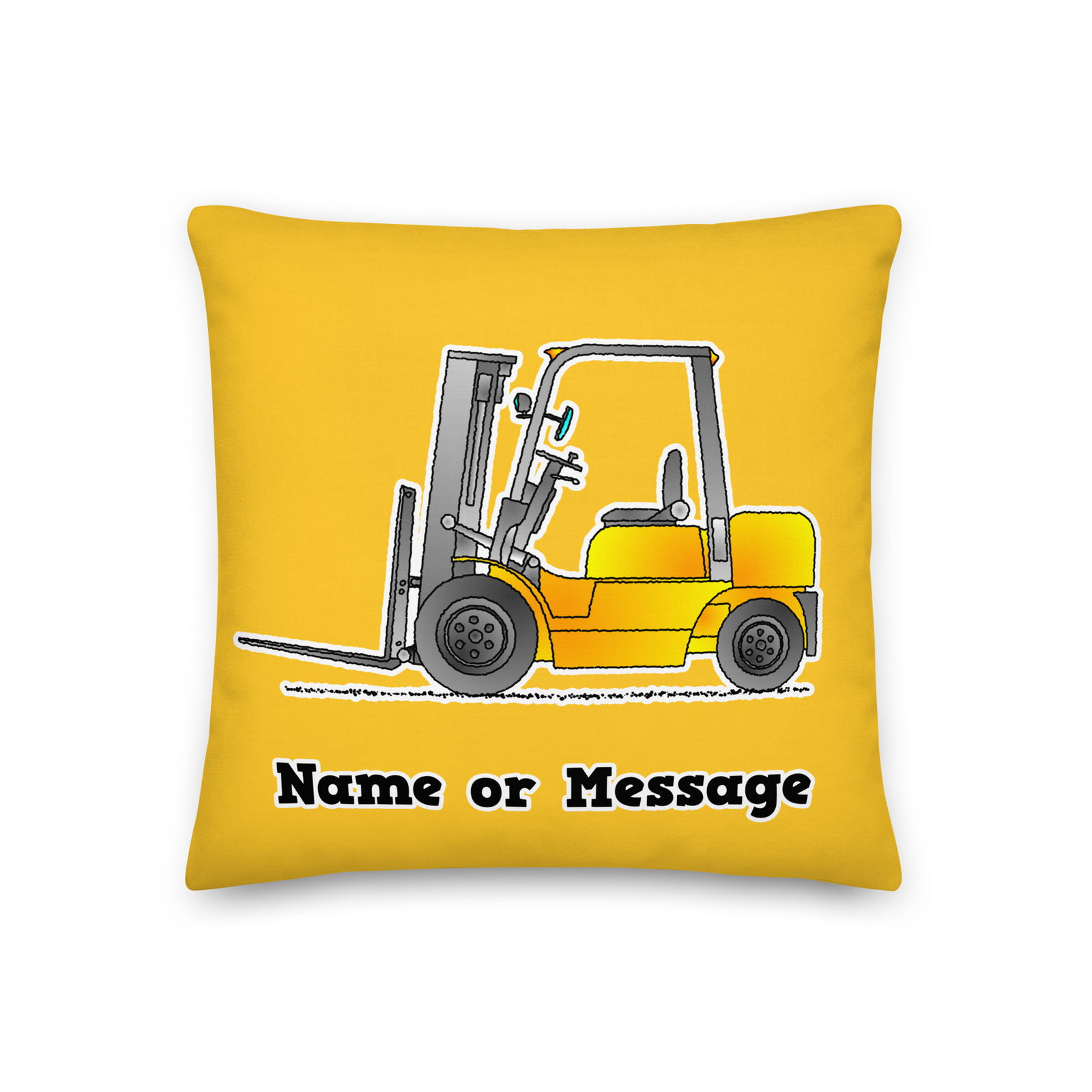 Personalized Forklift Pillow, Linen Feel Forklift Truck Cushion P012 gallery