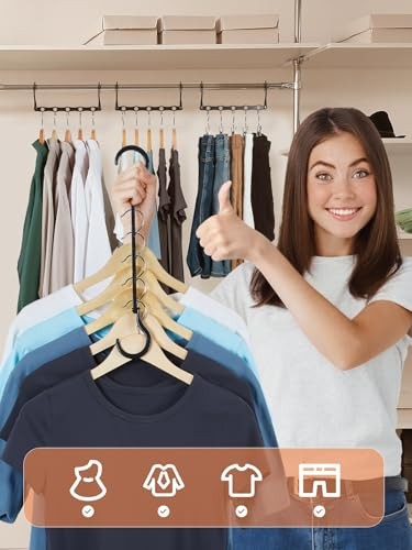 Magic Space Saving Hangers, Premium Smart Hanger Hooks, Sturdy 10 Pack Black gallery