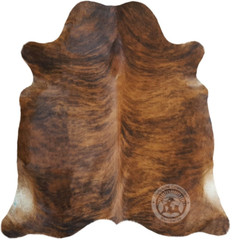Real Cowhide Rug Brindle Reddish – Size 6×8’