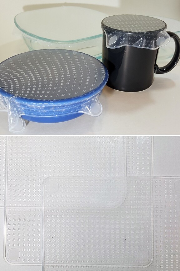 Plastic Wrap Alternative - 100% Silicone Food Storage Wrap (4-PACK) gallery