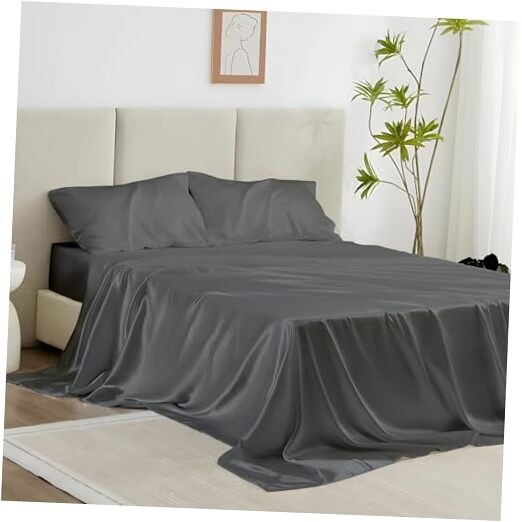 Silk Satin Bed Sheets Set - Full Size Luxury 4 Piece Sliky Soft Deep Pocket gallery