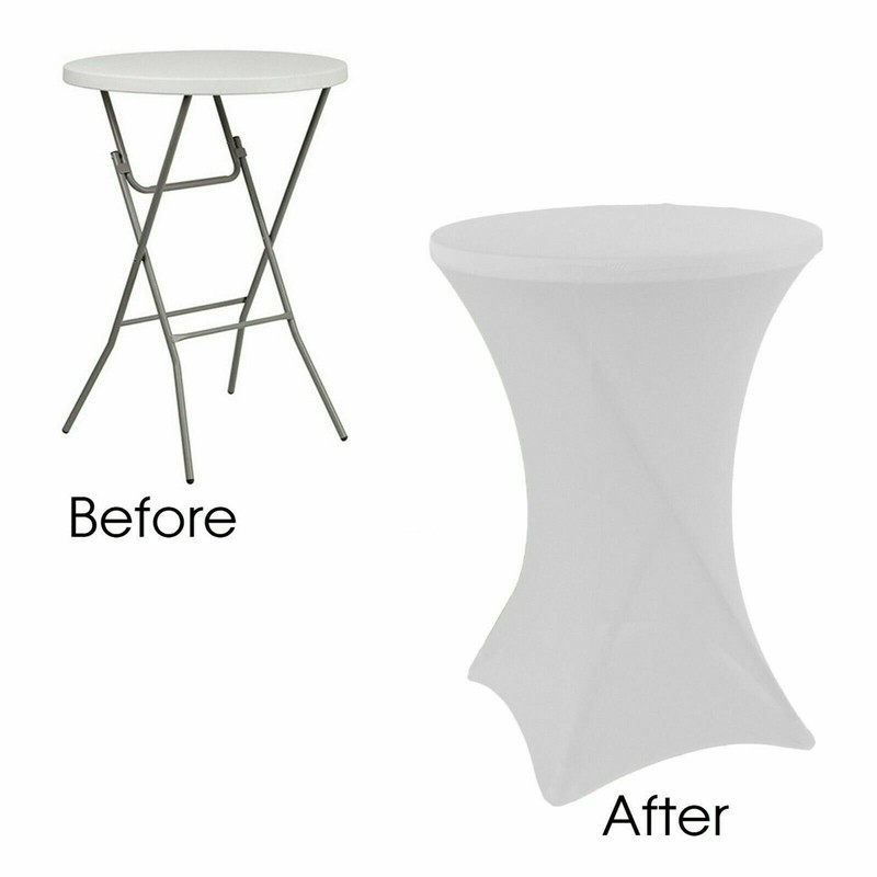 Round Spandex Table Covers, Stretch Tablecloth for Highboy Cocktail Tables gallery