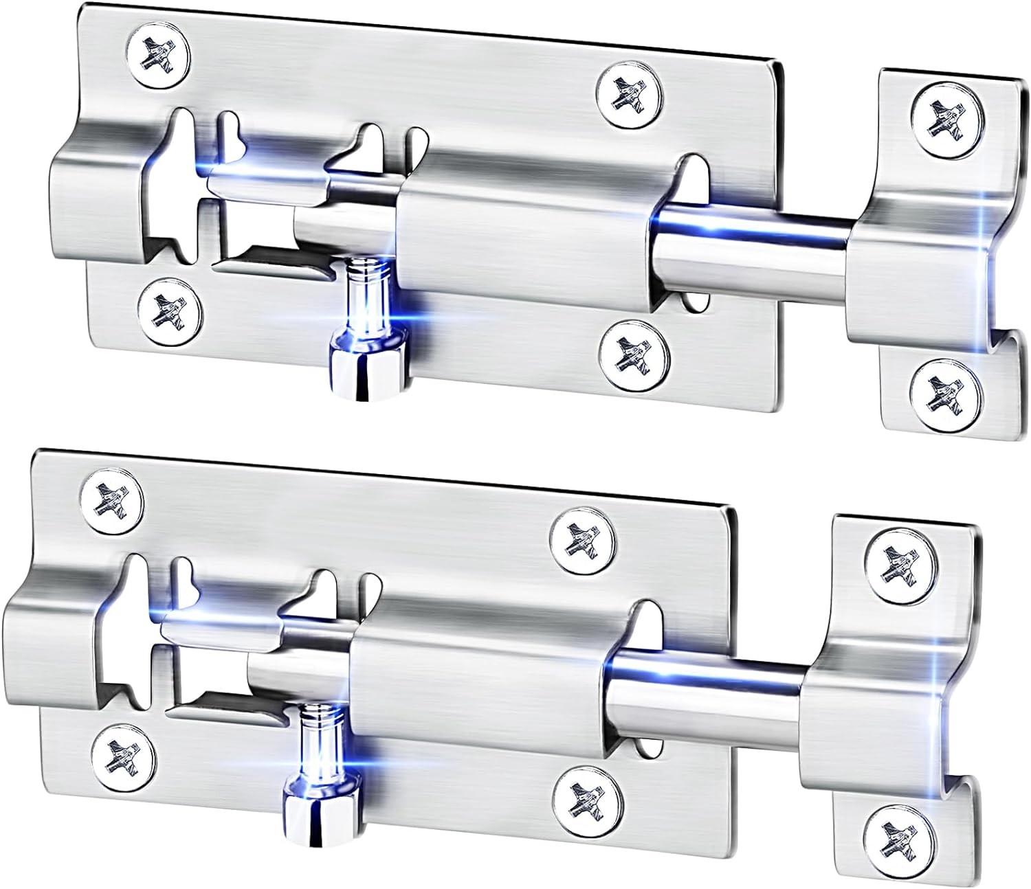 2 Pack Barrel Bolt Latch, 3 Inches Slide Latch Lock, Thickened Stainless Steel S gallery