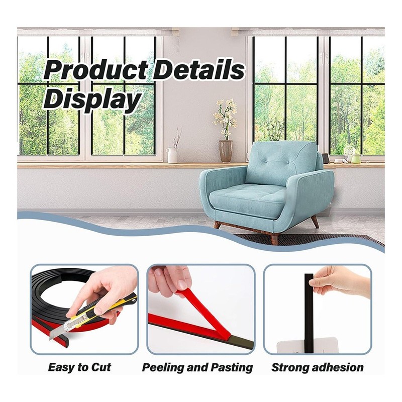 5 Rolls Total Window Grille Inserts Grid Kit Self Adhesive Peel and Stick8294 gallery
