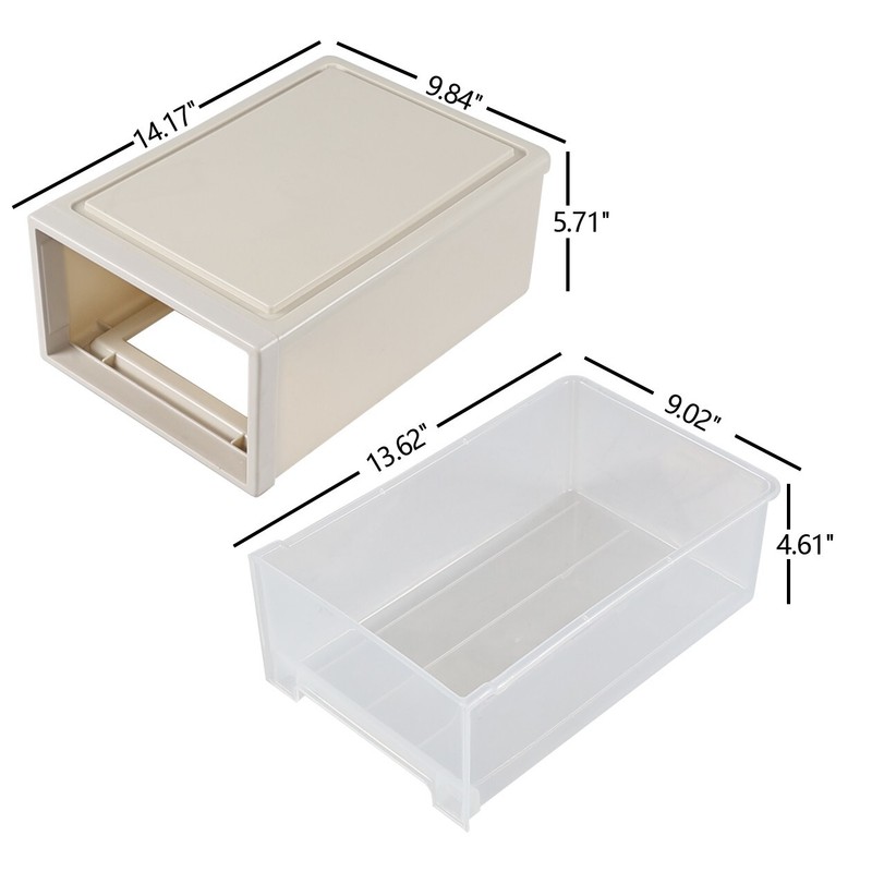 Cand 12 Quart Stackable Plastic Drawers, Plastic Compact Stacking Storage Unit gallery