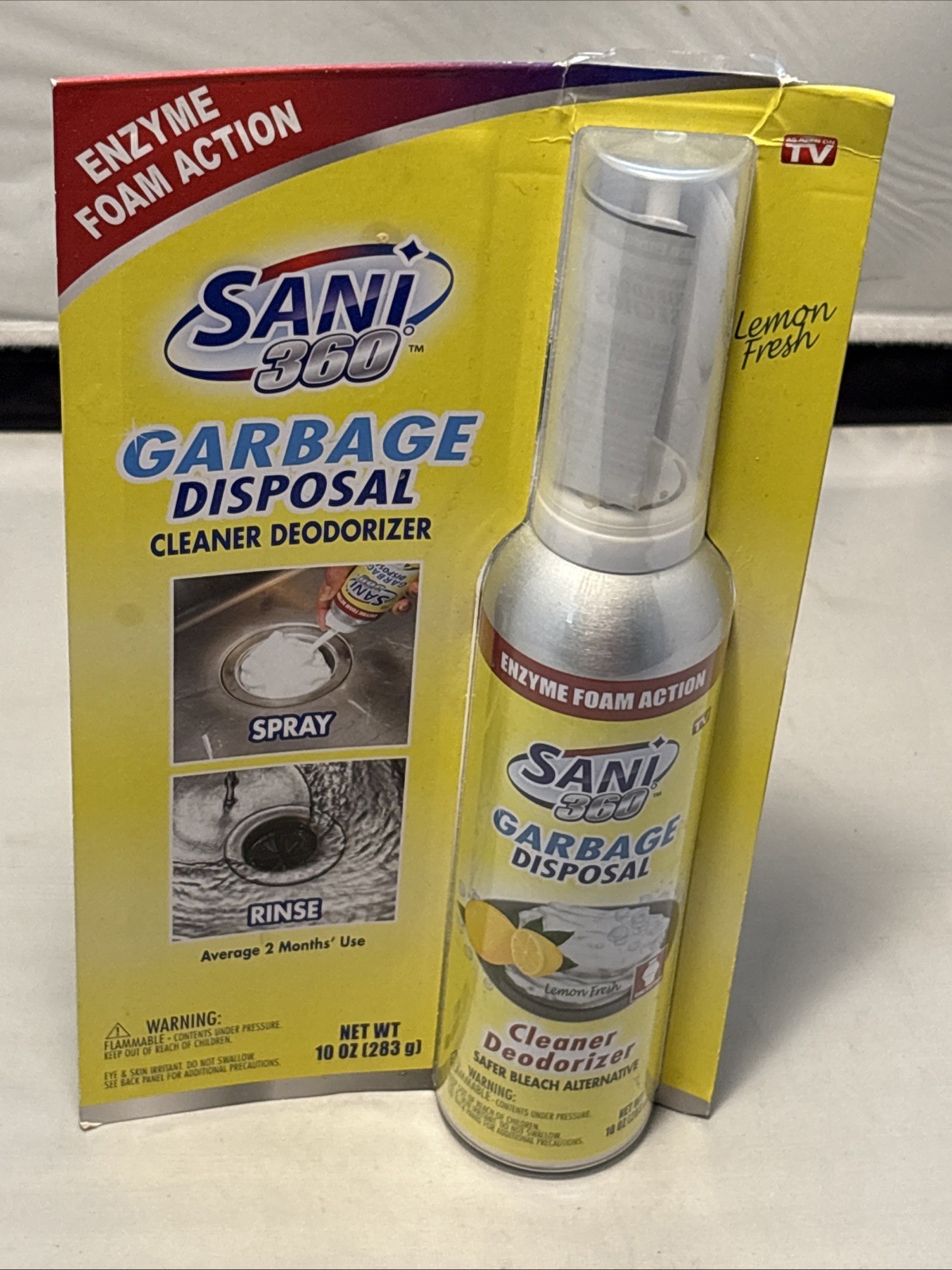 SANI 360° Garbage Disposal Cleaner &Deodorizer, Fresh Lemon, 10oz, As Seen On Tv gallery