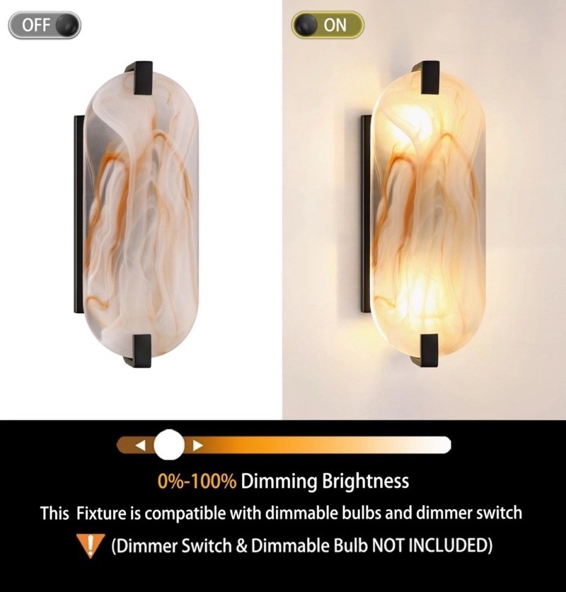 2 Pack 2 Light Oval Red Frosted Glass Bathroom Wall Sconce Modern Concise Style gallery