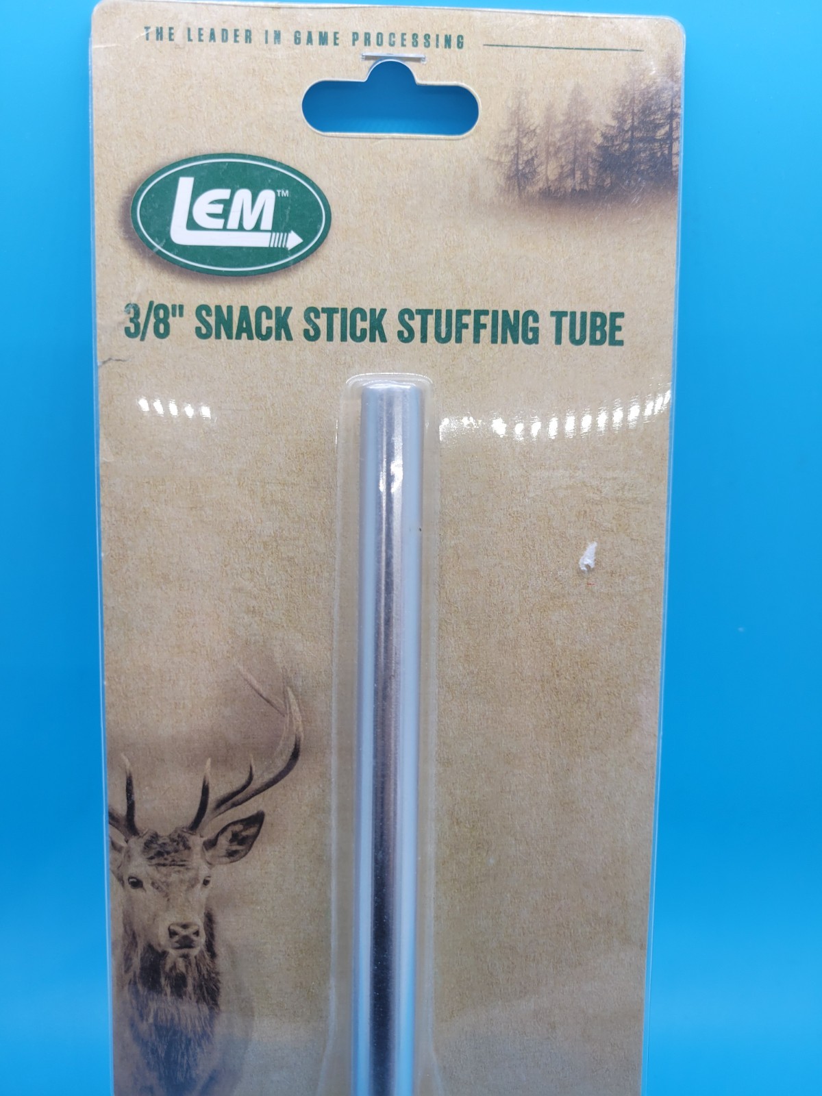 3/8" Snack Stick Stainless Steel Stuffing Tube Funnel 1-9/16" Base LEM 606A gallery