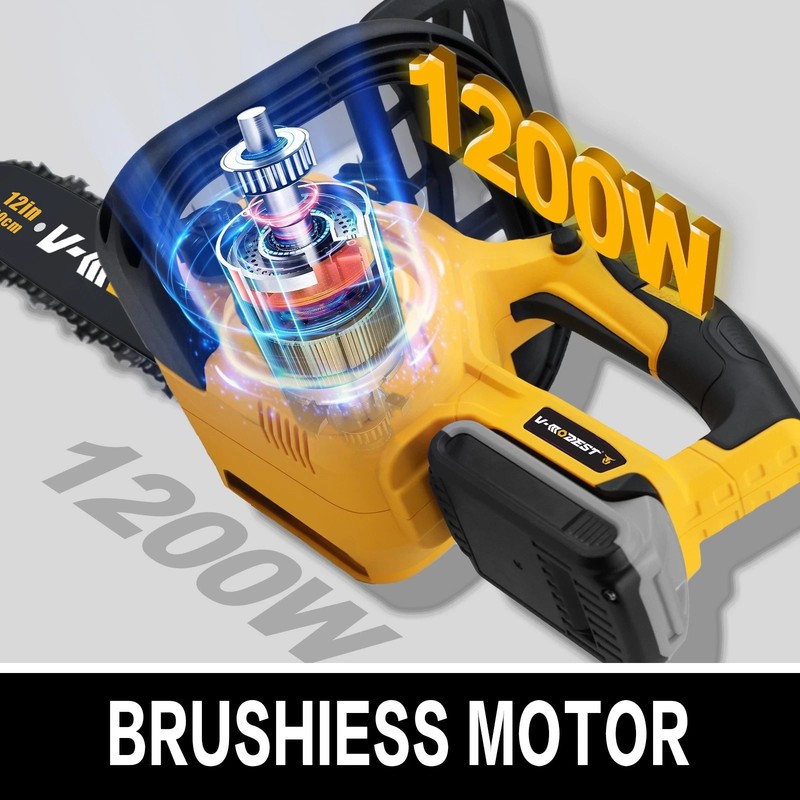 Fit DEWALT 20V MAX Battery Brushless 12 in. Compact Cordless Chainsaw w/2 chains gallery