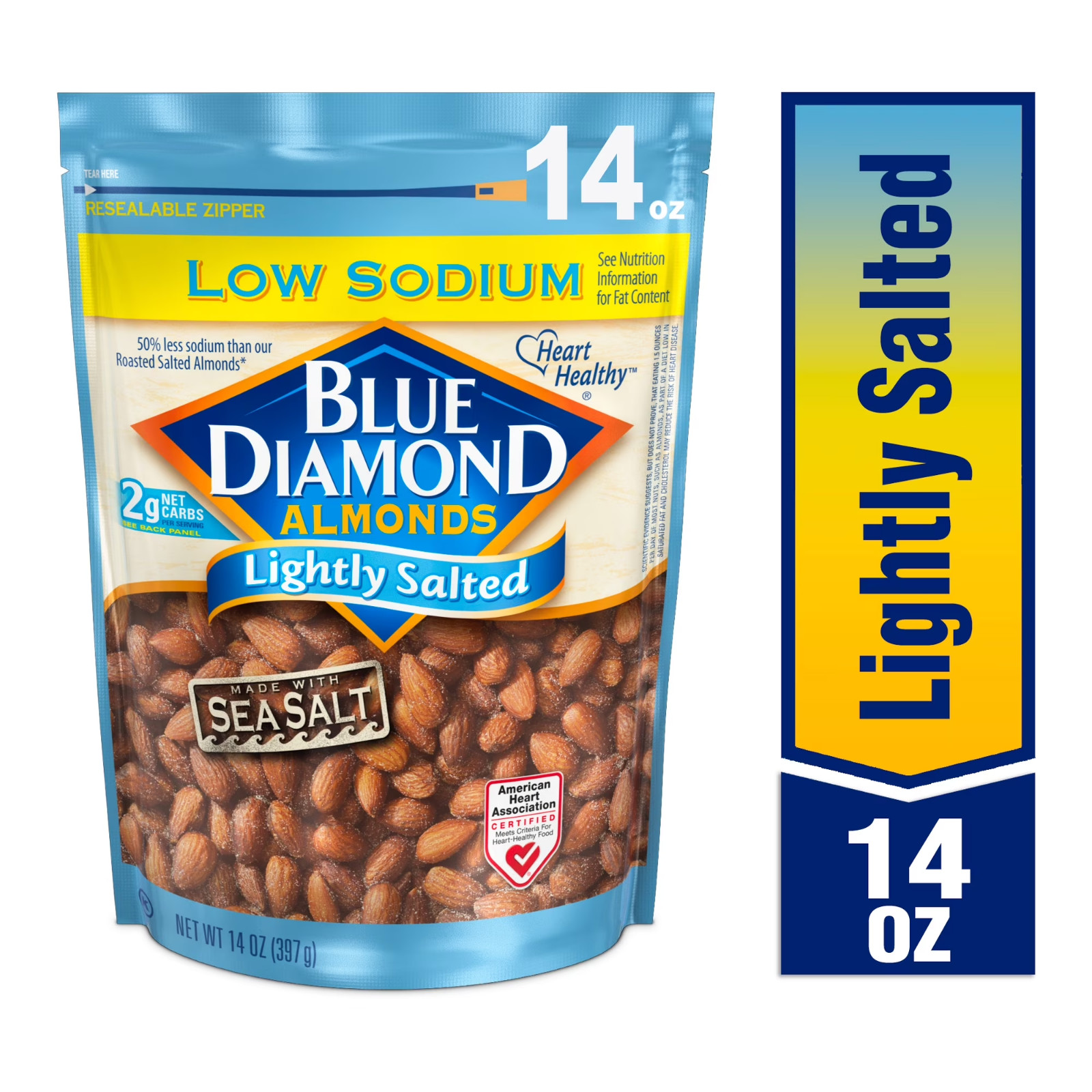 Blue Diamond Almonds, Lightly Salted Low Sodium Snack Nuts For Gluten Free Snack gallery