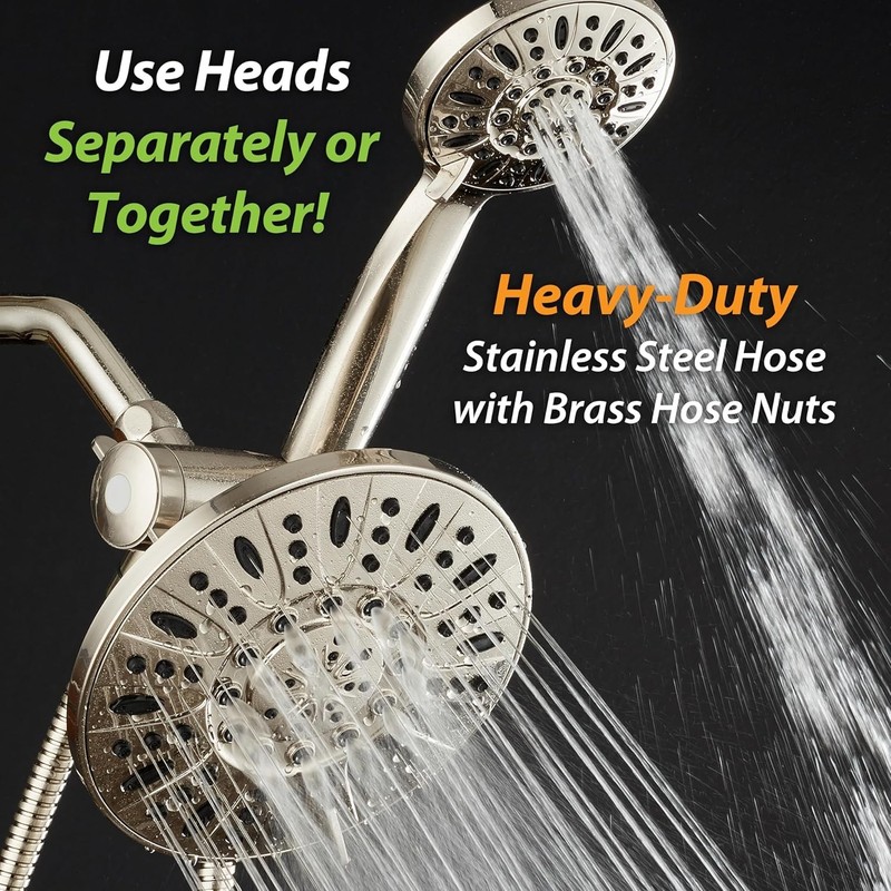 Top Quality Rainfall Shower Head Combo - Brushed Nickel gallery