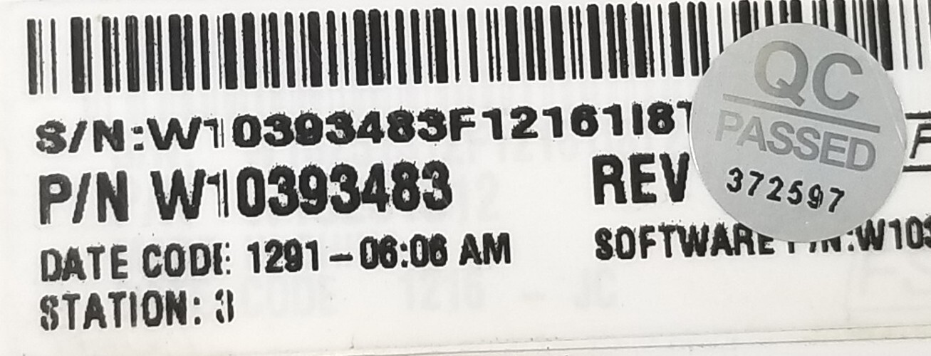 ⭐️OEM Whirlpool Washer Control W10393483 W10296058🔥Warranty &Free Same Day Ship gallery